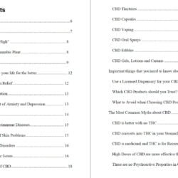 CBD Power Ebook with Private Label Resell RIghts TOC